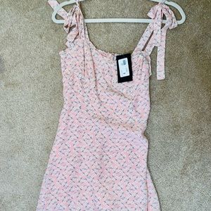 Brand New Small Pink shoulder tie dress